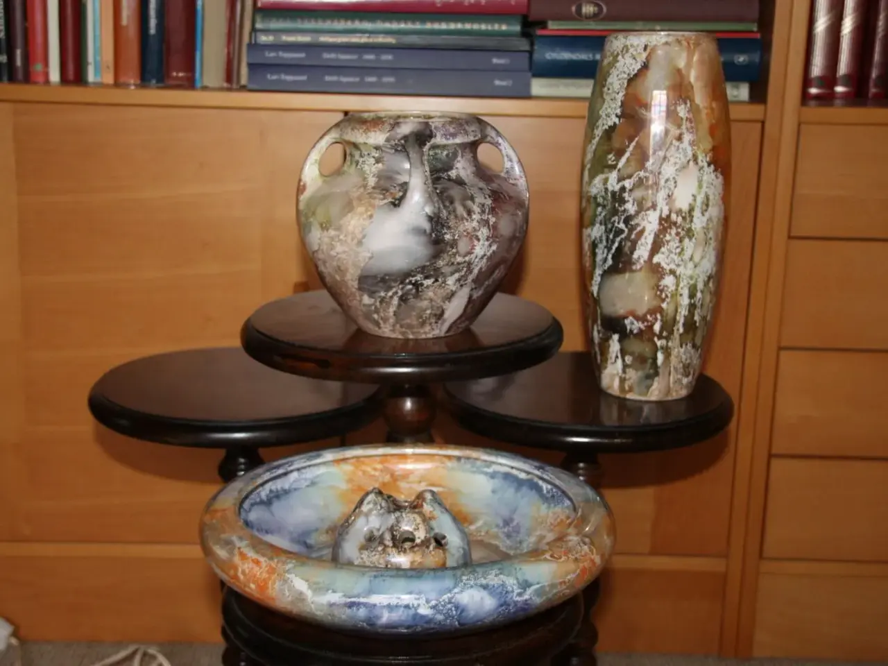 Billede 1 - Arabia lustre vase og " flower frog "