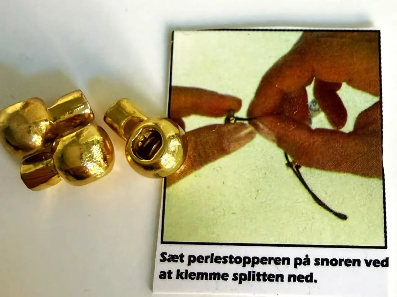 Billede 1 - 37 gyldne, nye perlestopper