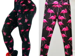 Leggins. Str: Large- Flamingo print.