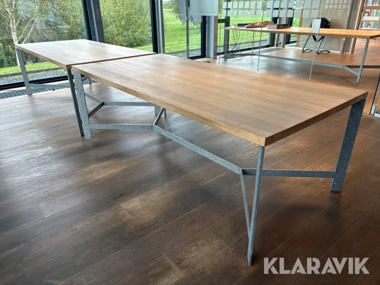 Billede 2 - Konference / kantine borde massiv egetræ - 3 styk