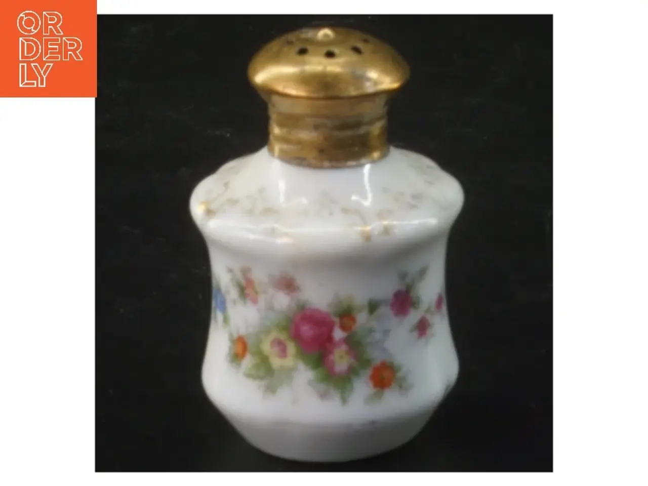Billede 1 - Peberbøsse i porcelæn med blomster (str. 6 cm)