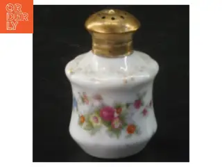 Peberbøsse i porcelæn med blomster (str. 6 cm)