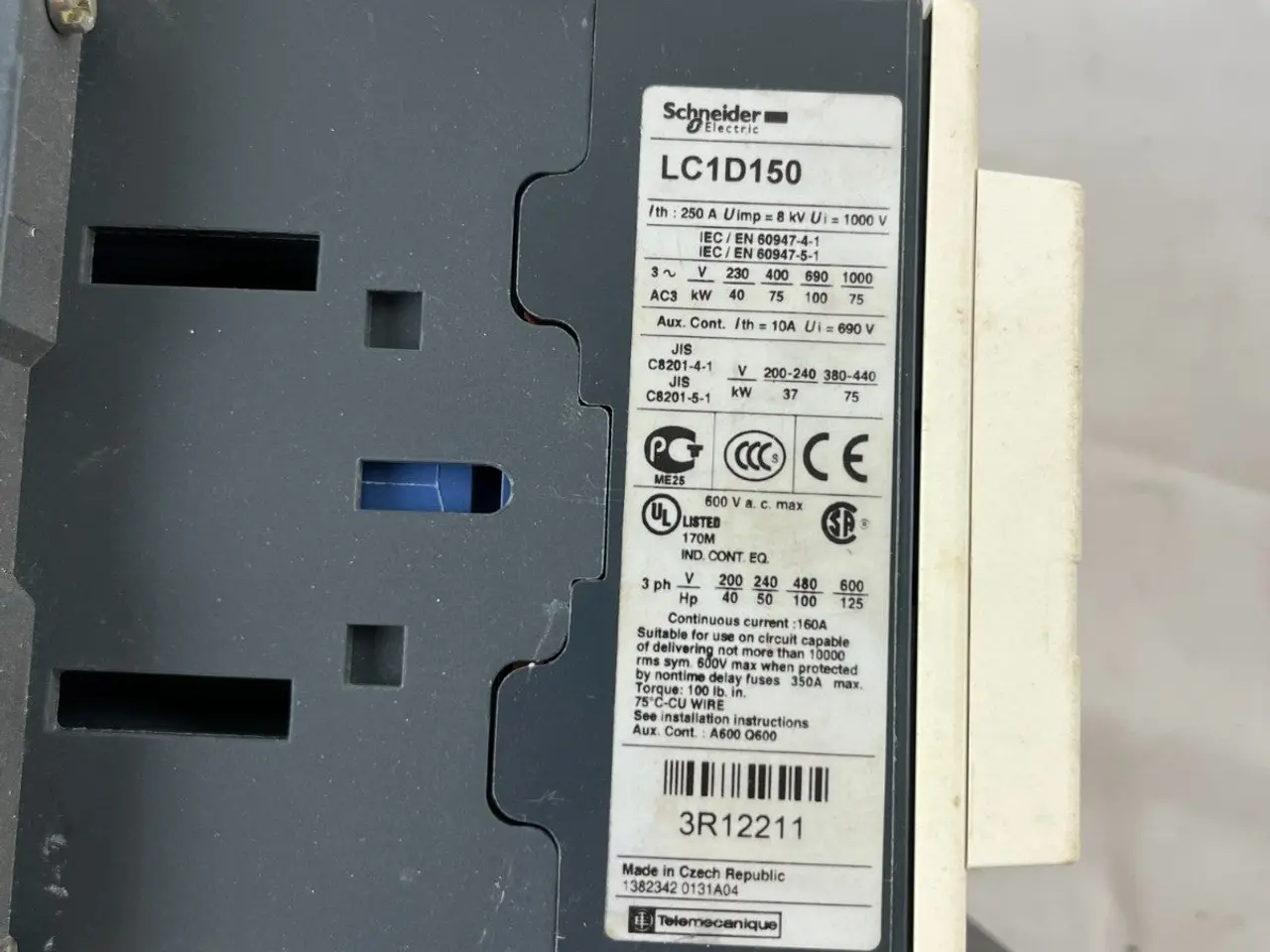 Billede 11 - Schneider Electric LC1D150 kontaktor 150A 3-Pole