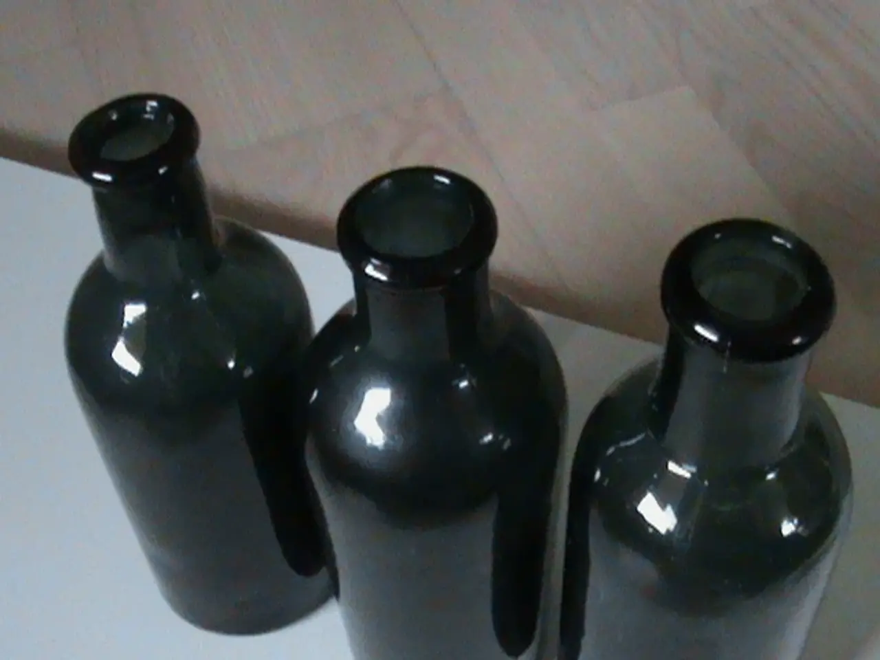 Billede 3 - Antikke glas flasker, grønne