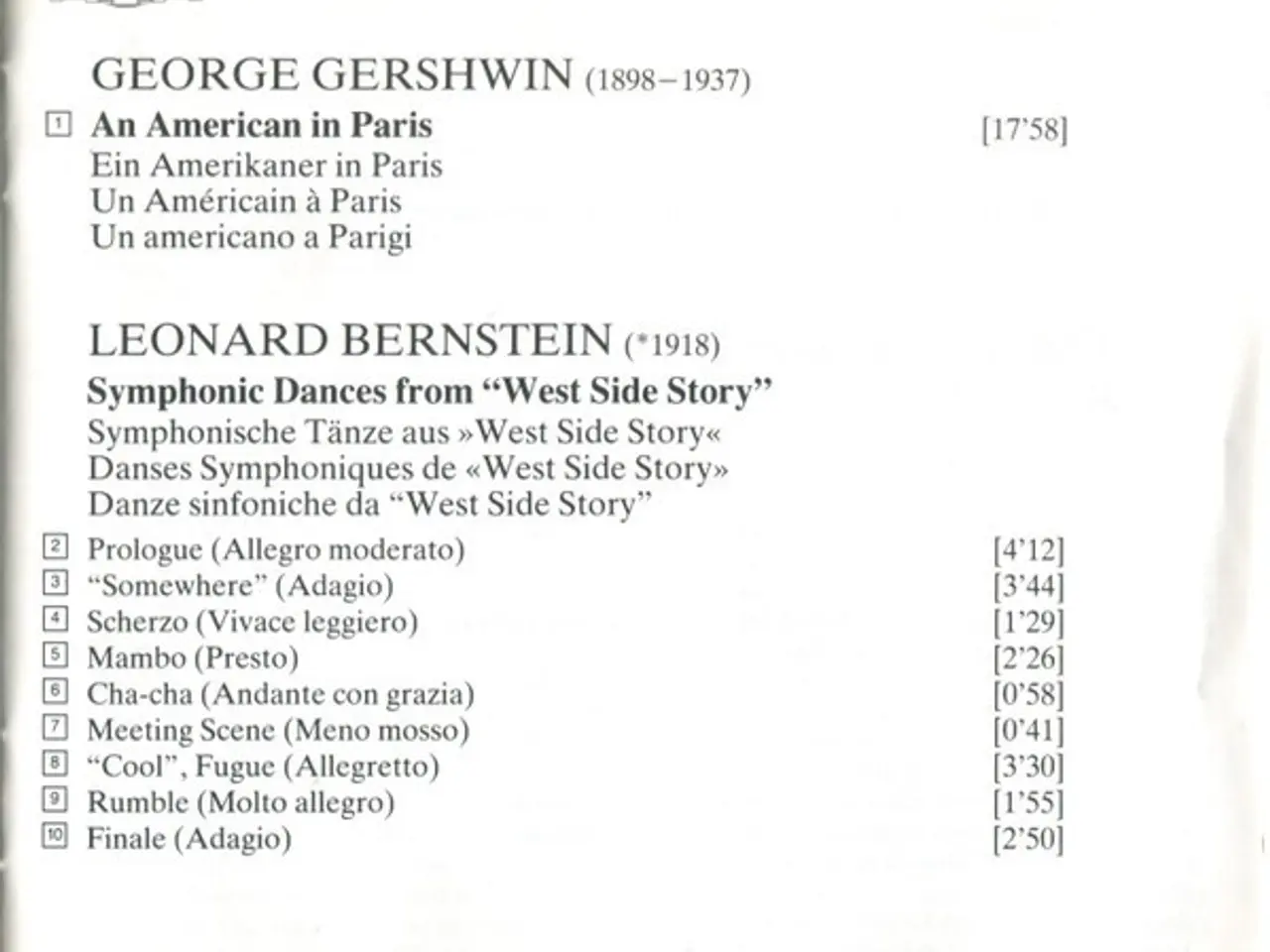 Billede 3 - Gershwin* – An American In Paris / West… – CD