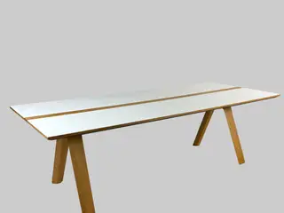 Mølballe String Bord – Hvid/Natur 240x100xH73cm