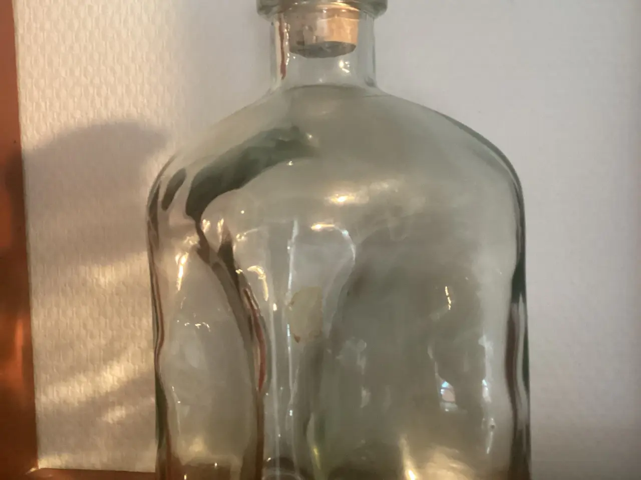 Billede 1 - Vintage snapsflaske med prop