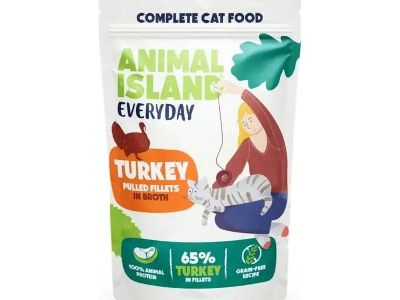 Billede 2 - Vådfoder til kat ANIMAL ISLAND Everyday filetstykker i bouillon - 40 x 85 g
