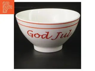 Skål med 'God Jul' tekst (str. Ø 13 cm)