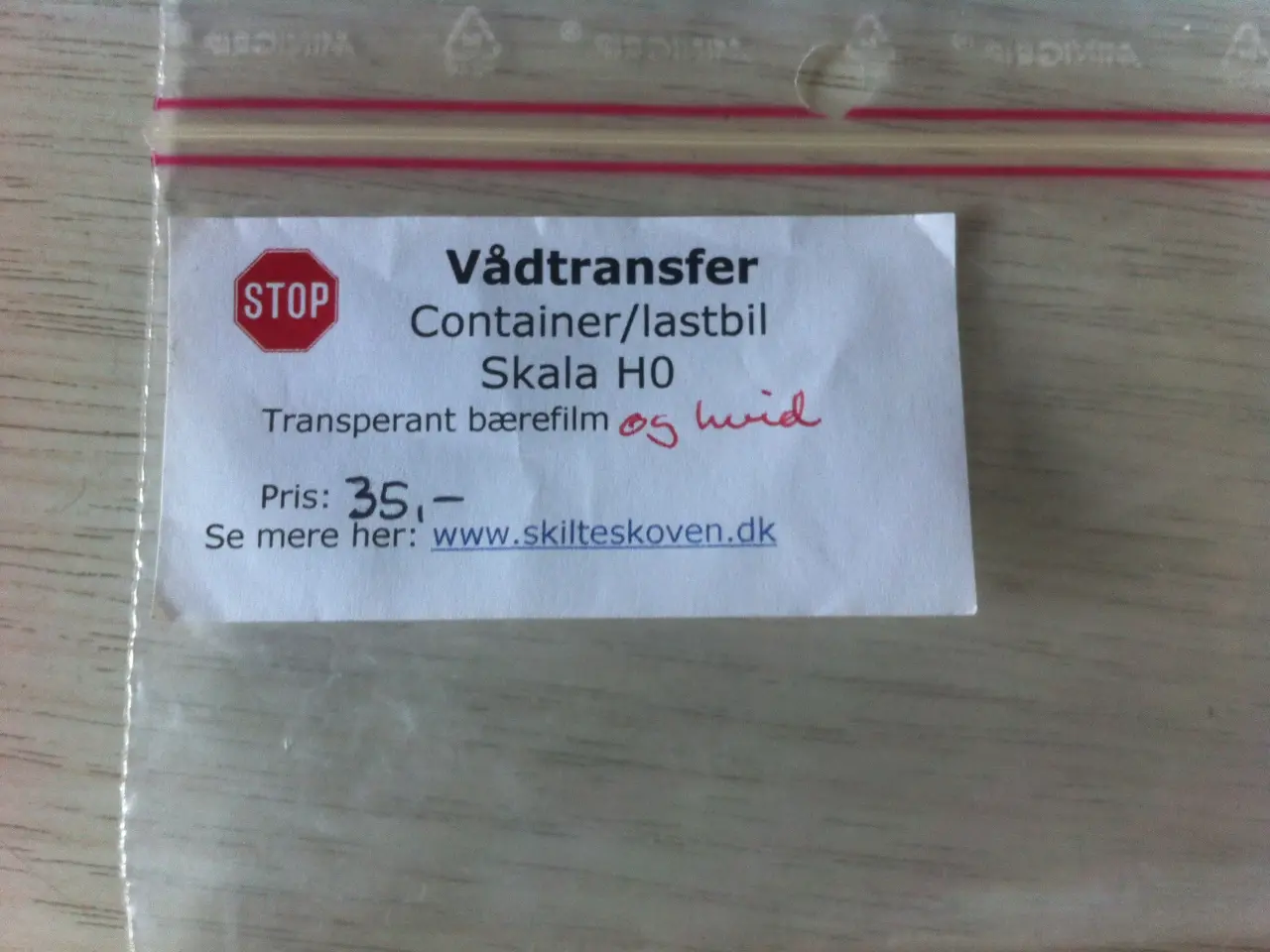 Billede 5 - DSB. Vådtransfer fra Skilteskoven