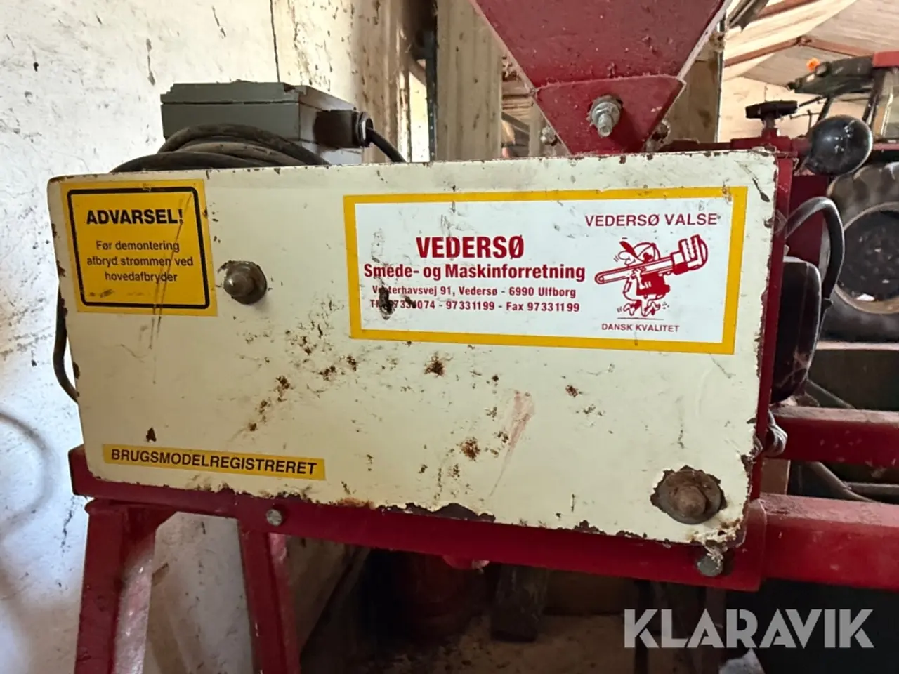 Billede 3 - Kornvalse med medfølende vogn Vedersø