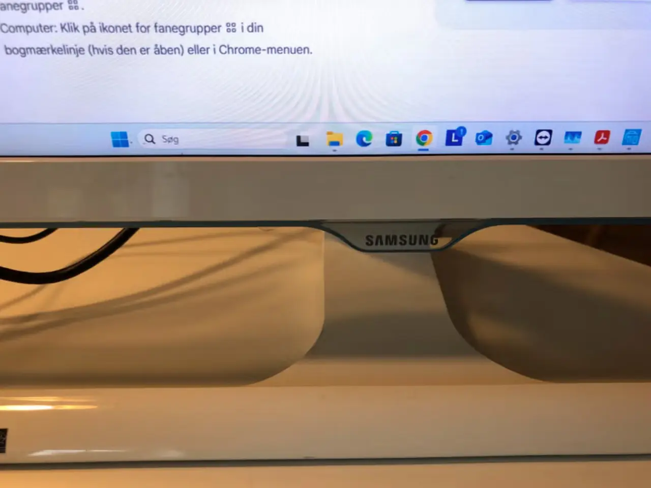 Billede 3 - Samsung 22 tommer skærm i hvid