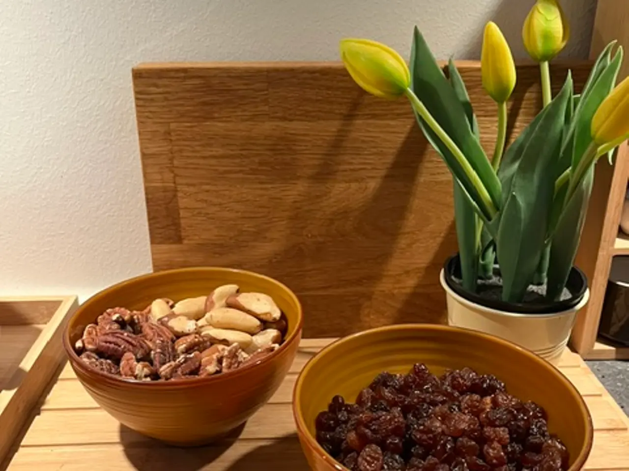 Billede 2 - 2 flotte franske vintage glasskåle–karamel/ravgule