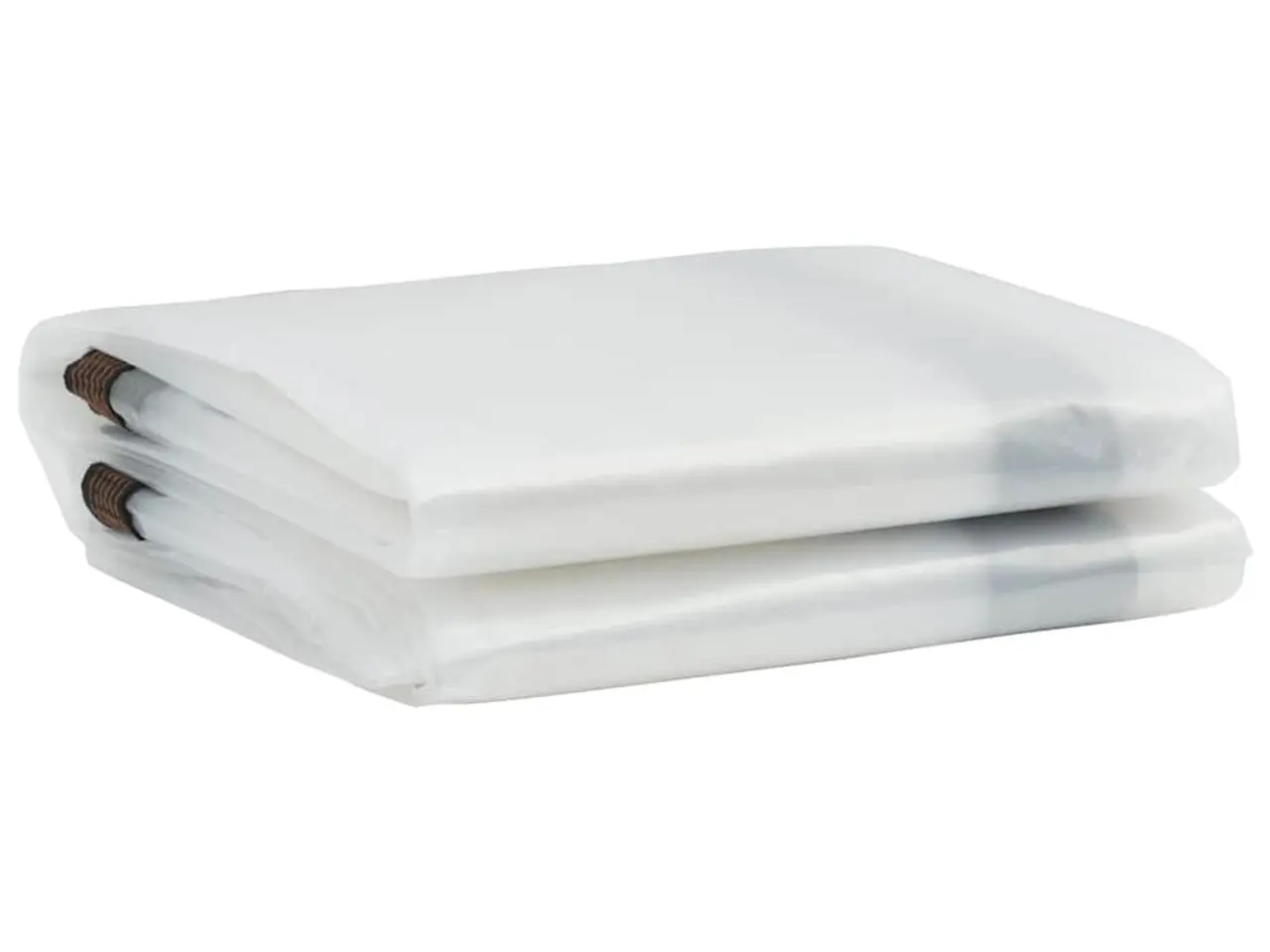 Billede 3 - Klar presenning med øjer 3 × 3 m - polyethylen, transparent/sort