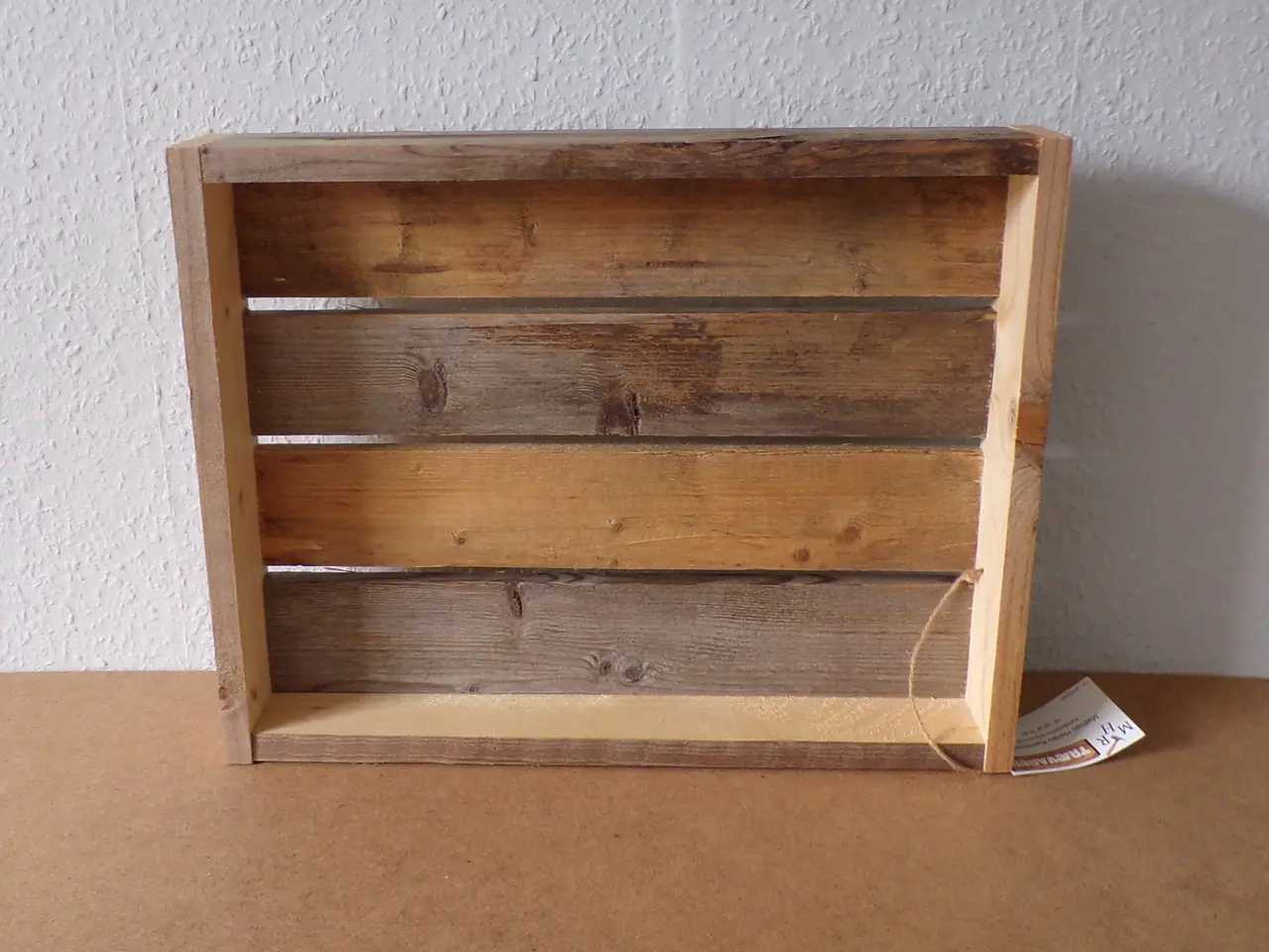 Billede 6 - Bakke i genbrugstræ med patina 45 x 35 cm