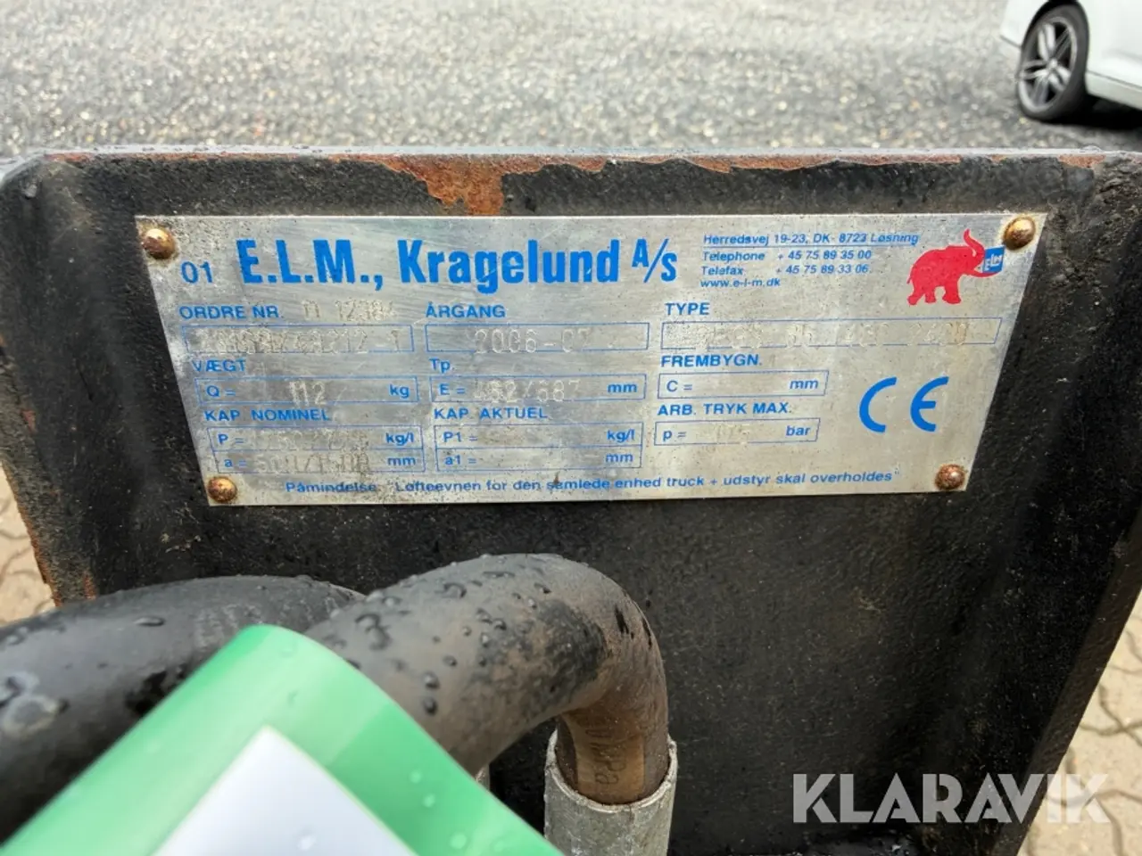 Billede 5 - Pallegafler E.L.M med hydrauliske udskud