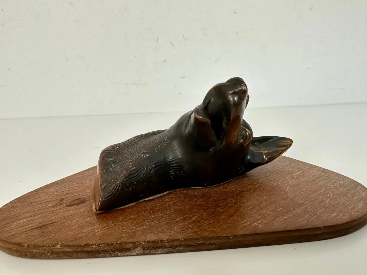 Billede 6 - Vægrelief i teak og bronze (hund)