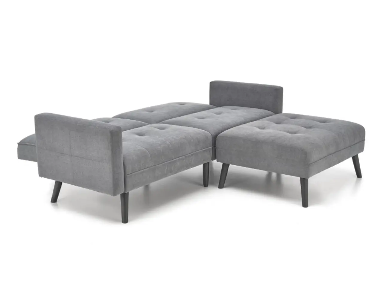 Billede 12 - CORNELIUS sammenklappelig sofa med ottoman, - Grå