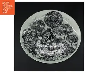 Dekorativ tallerken med kunstnerisk tryk fra Nymlle (str. Ø 27 cm)