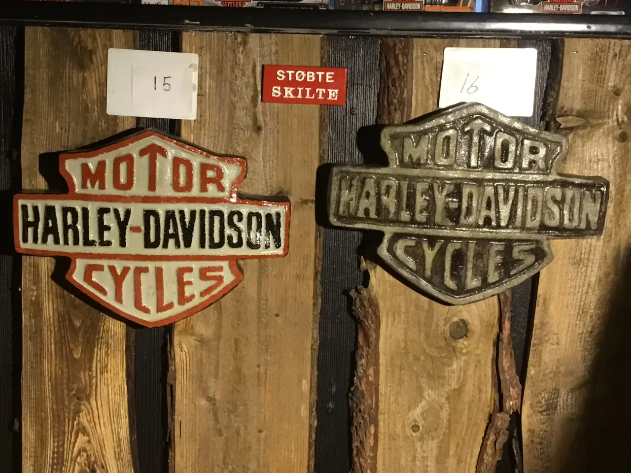 Billede 4 - Støbte Harley Davidson skilte