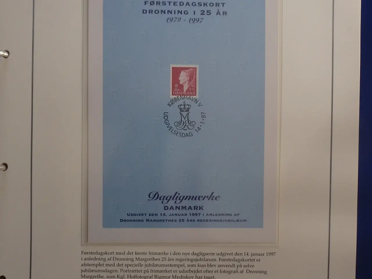 Billede 5 - Frimærke og møntsamling Dronning Margrethes 25 år