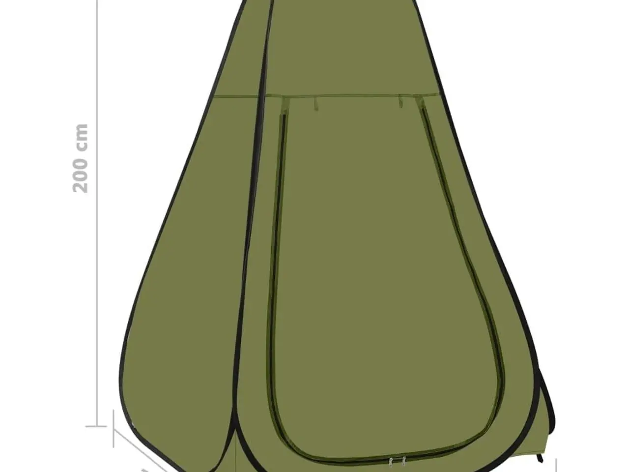 Billede 10 - Pop-up brusetelt - grøn, 120 × 120 × 200 cm