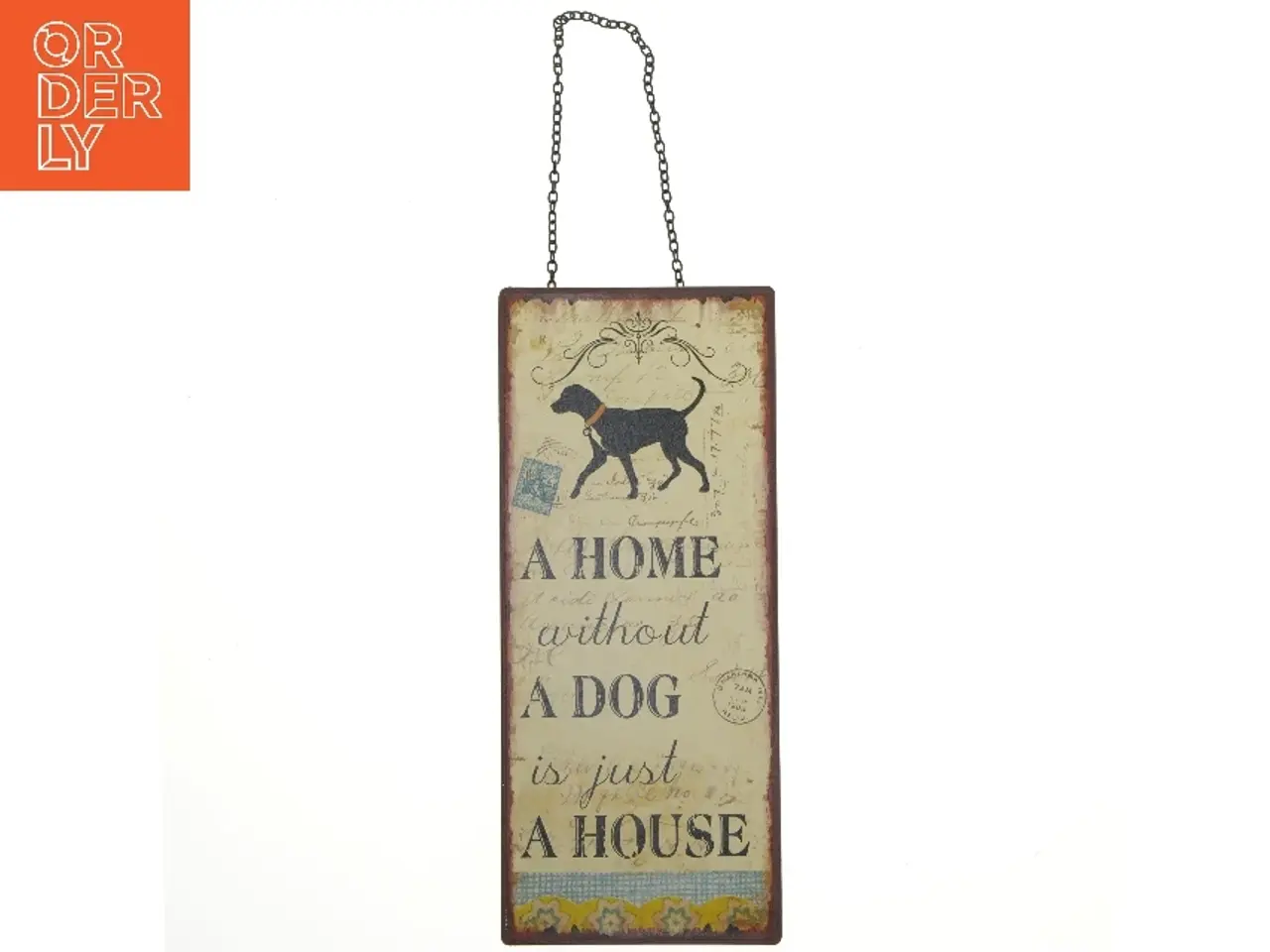 Billede 1 - Vægskilt med citat om hunde fra Lafinesse (str. 30,5x13 cm)