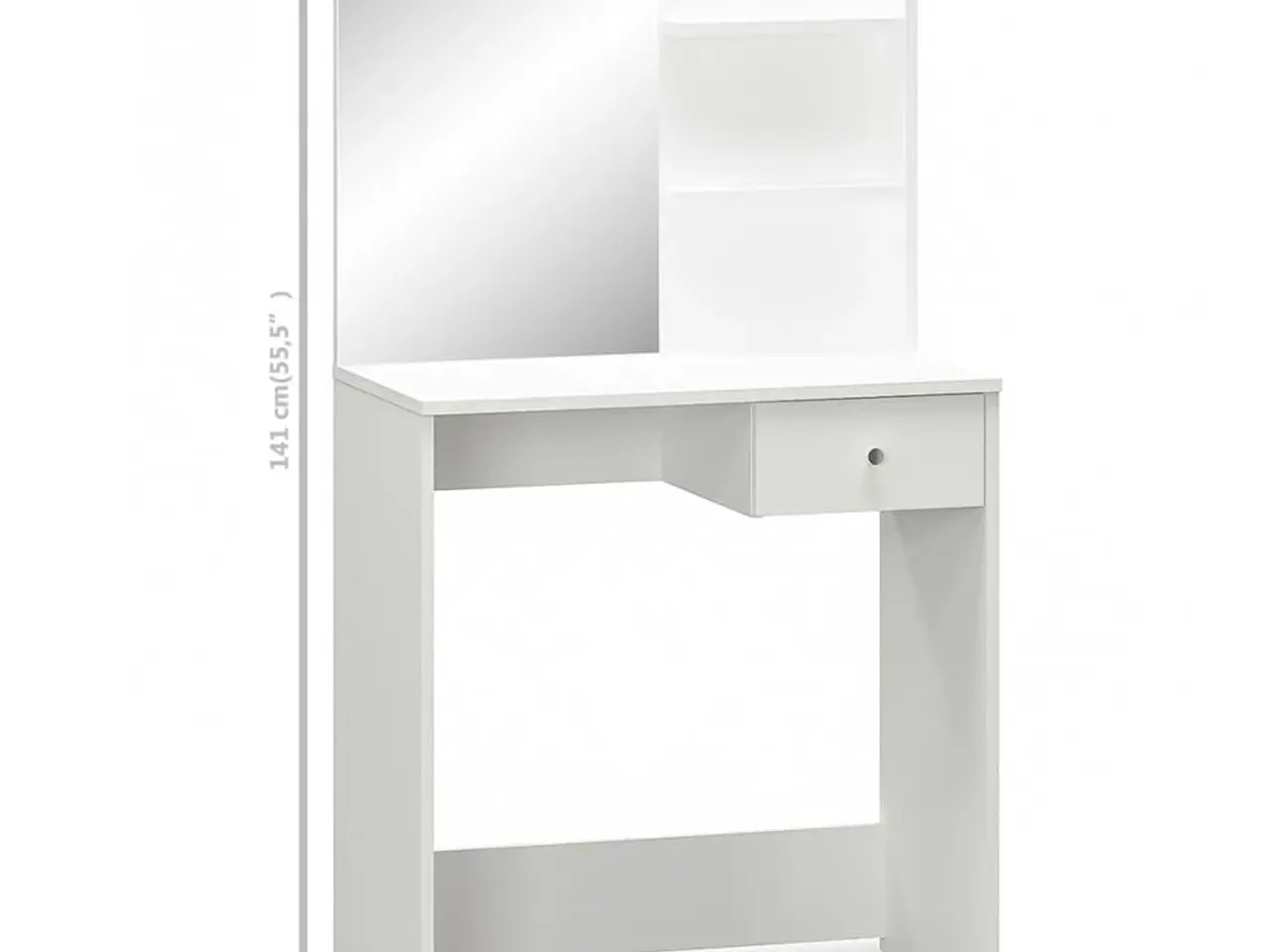 Billede 5 - Kosmetikbord 75x40x141 cm konstrueret træ hvid