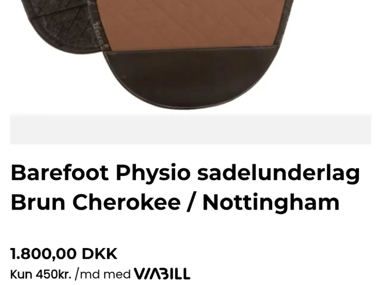 Billede 1 - Barefoot Physio sadelunderlag. cherokee/Nottingham