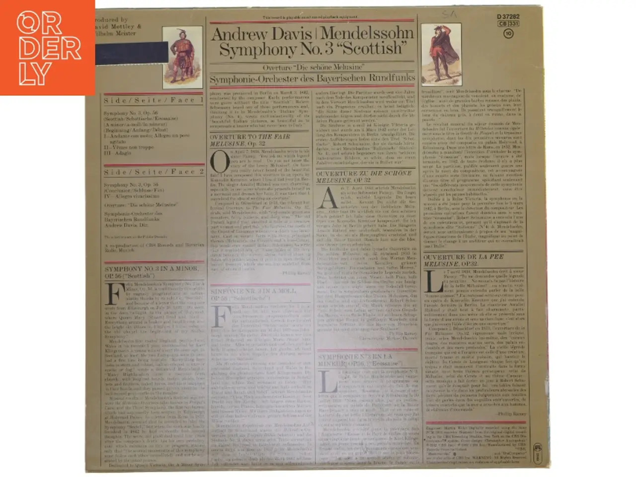 Billede 2 - LP Andrew Davis Mendelssohn Symphony No.3 Scottish fra CBS Masterworks