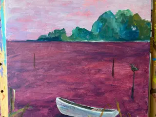 Maleri med motiv fra Fænøsund i Middelfart 40x50
