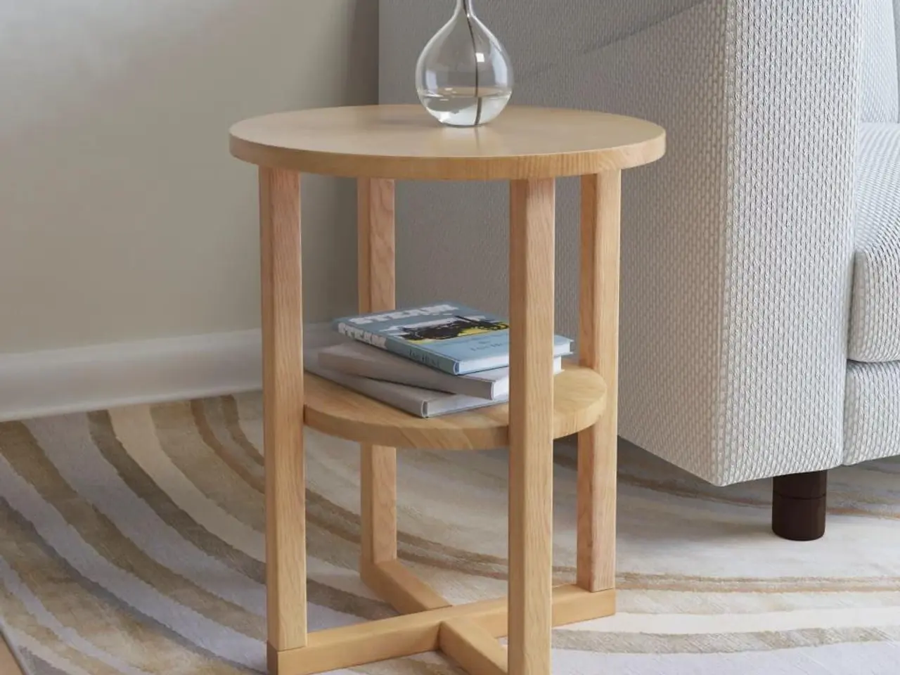 Billede 1 - Sidebord i massivt egetræ 40 x 50 cm - brun