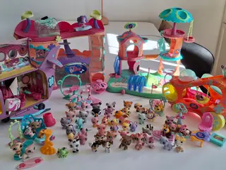 Kæmpe samling Pet Shops - 58 dyr og tilbehør!