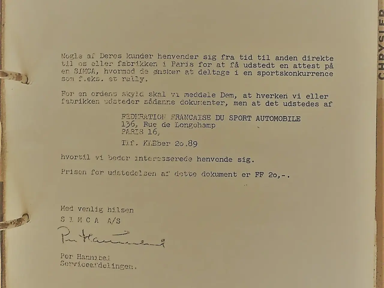 Billede 14 - Chrysler-Simca litteratur.
