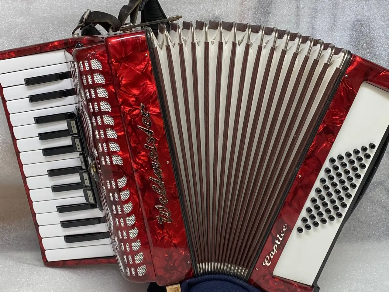 Billede 7 - Weltmeister Caprice tangent-harmonika – vinrød 