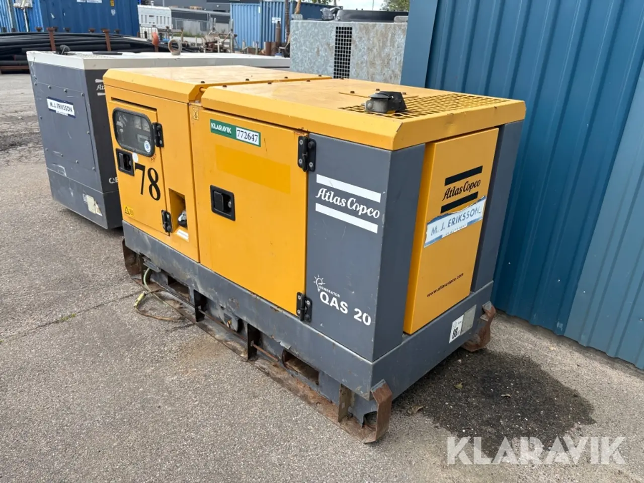 Billede 1 - Generator Atlas Copco QAS 20