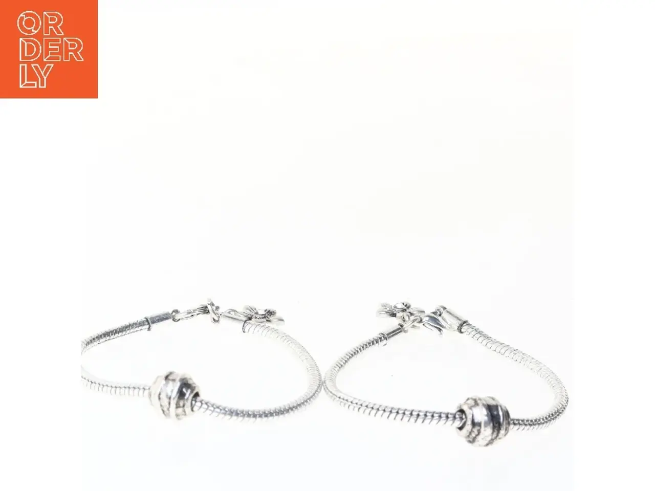 Billede 2 - Sølv armbånd med blomster vedhæng (str. 2 stk 17,5 cm)