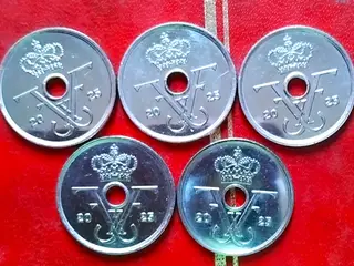 FLOTTE TÆT PÅ UNC. 5 x 1 KR KRONE 2025 FREDERIK X