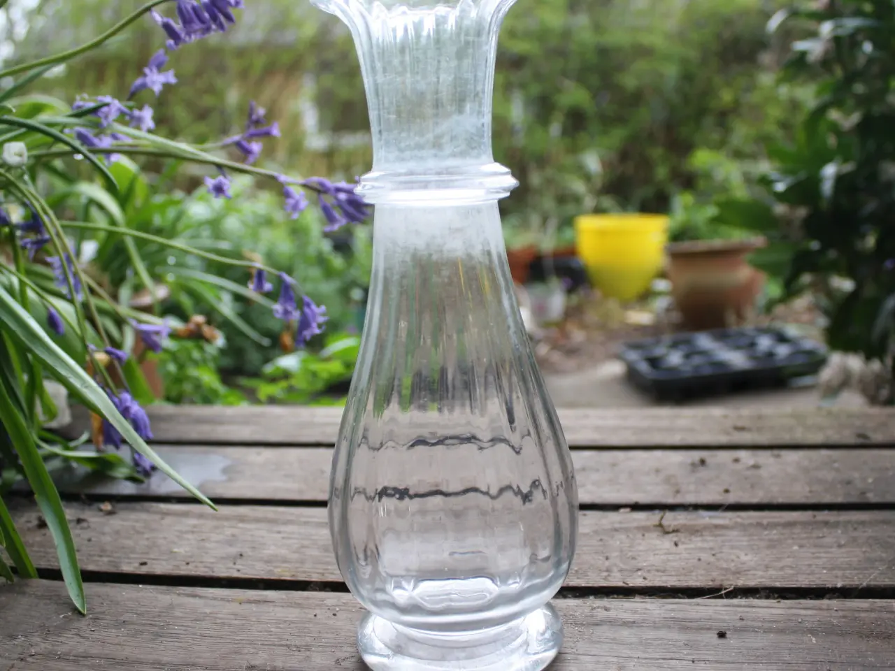 Billede 15 - Gammel mundblæst hyacintglas