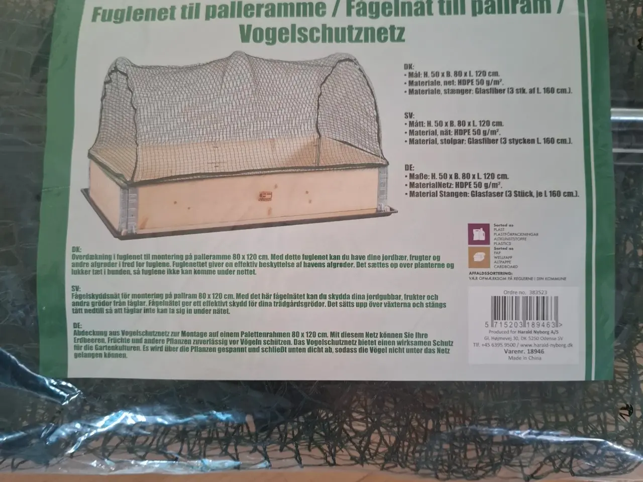 Billede 2 - Net til palleramme med glasfiber stænger, sælges.