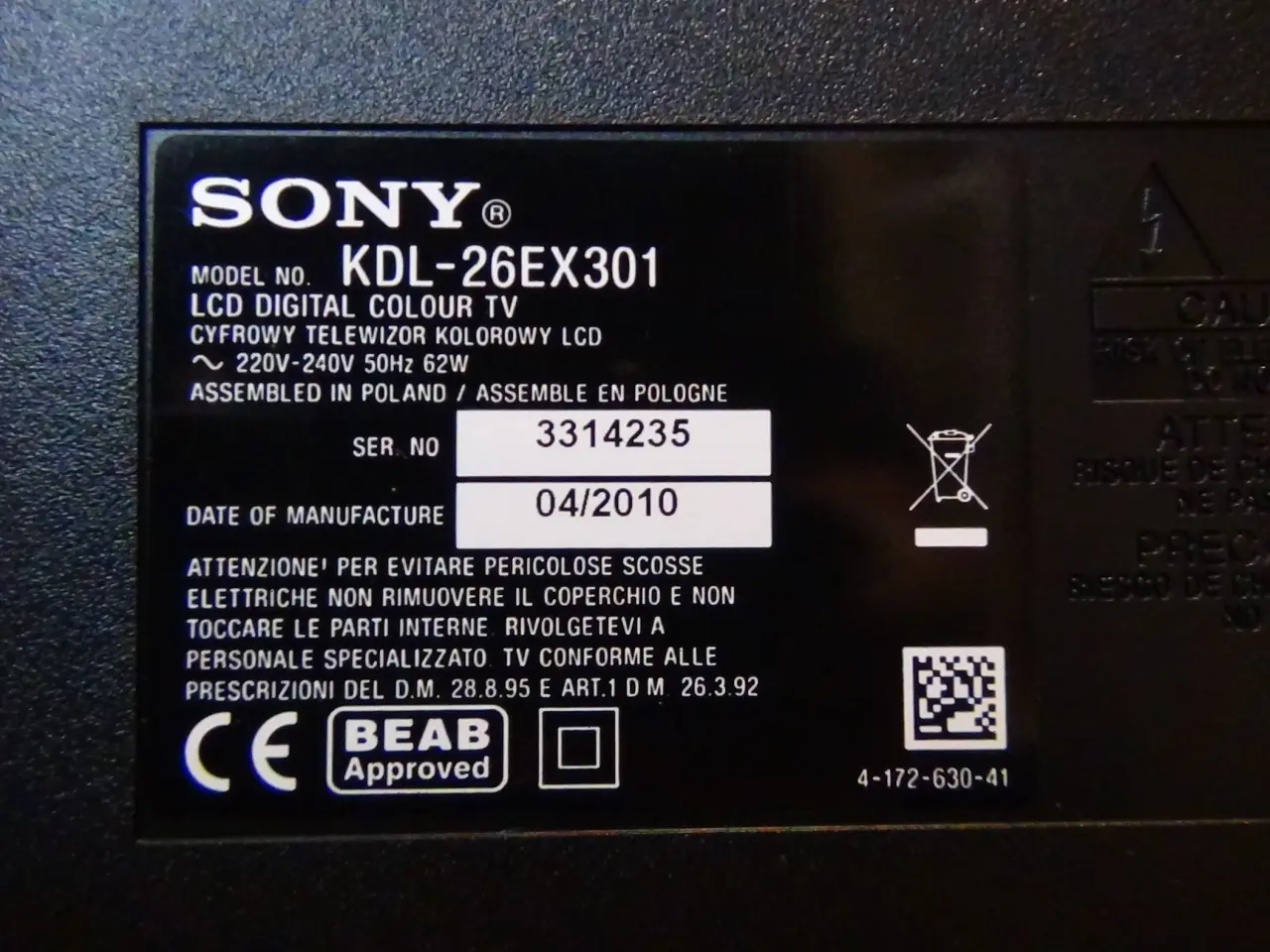Billede 2 - SONY TV 26´´