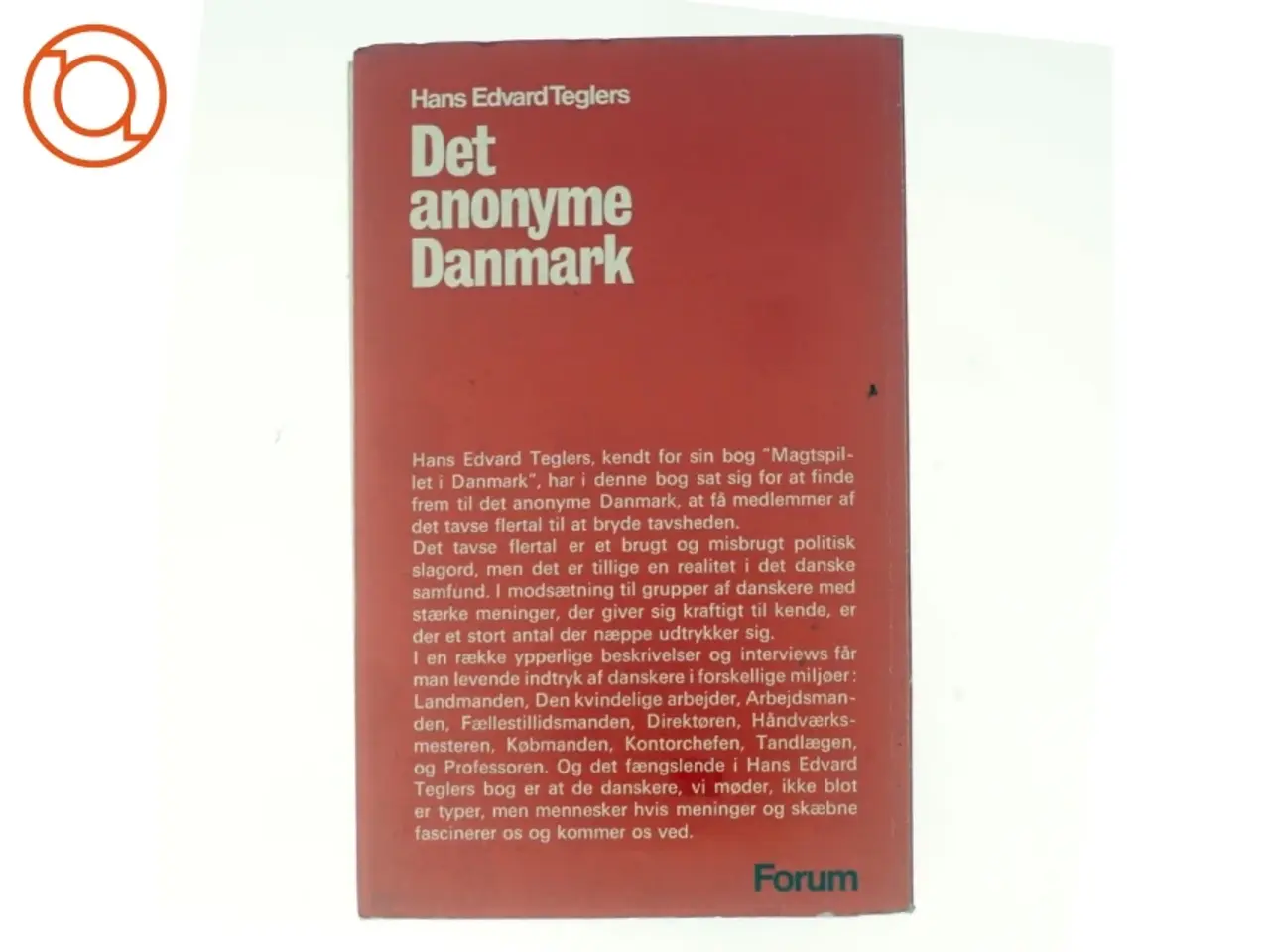 Billede 3 - Det anonyme Danmark af Hans Edvard Teglers (bog)