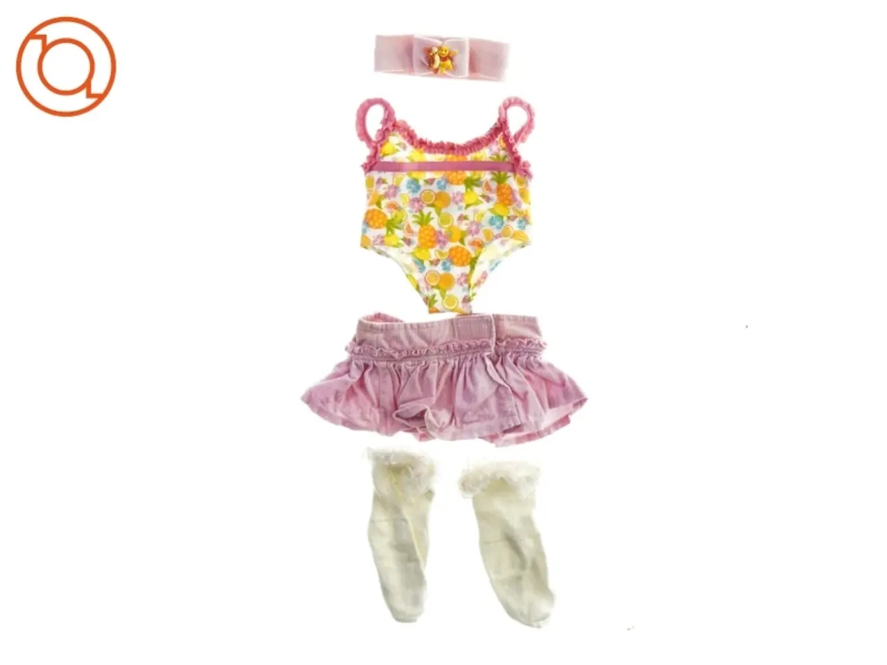 Billede 1 - Bamsetøj med strand tema og peter plys pandebånd fra Build a Bear