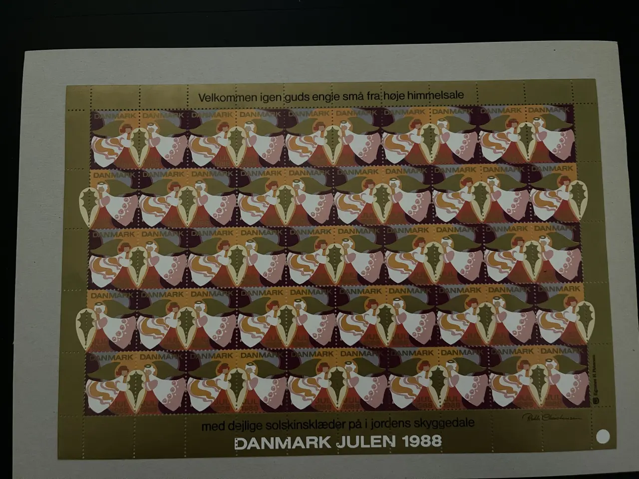 Billede 1 - 8 hele ark med julemærker
