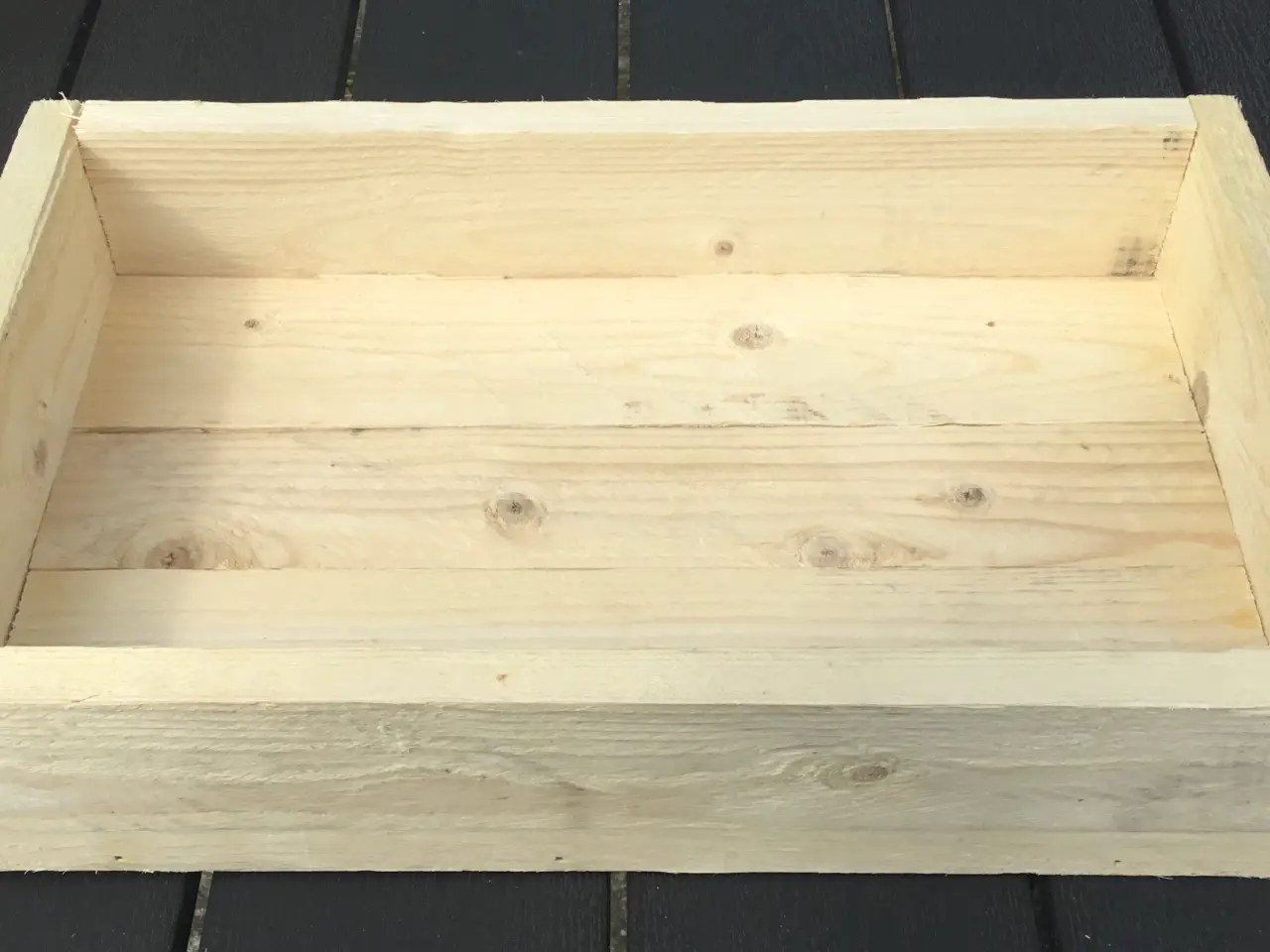 Billede 1 - Træ kasse / bakke genbrugstræ fyr 40,1 x 24,9
