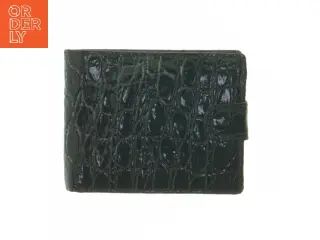 Sort krokodillemønstret pung (str. 12x9,5 cm)