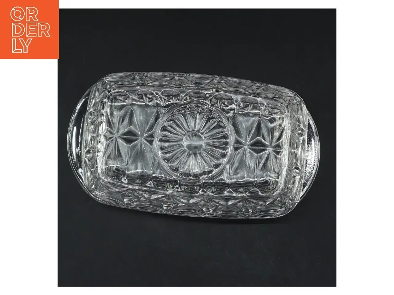 Billede 3 - Glas smørfad med låg (str. 19 cm)