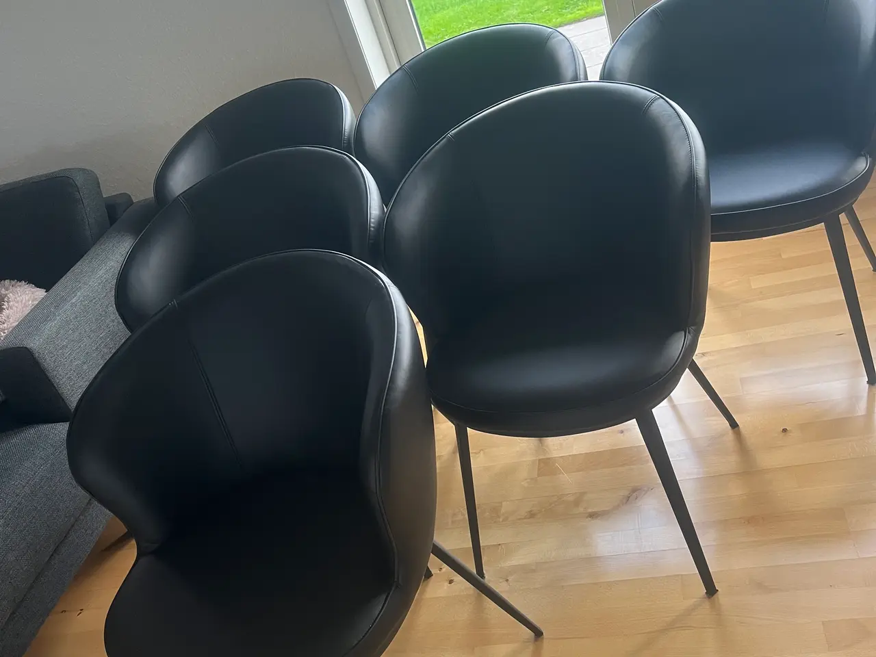 Billede 2 - 6stk læder Spisebordstole