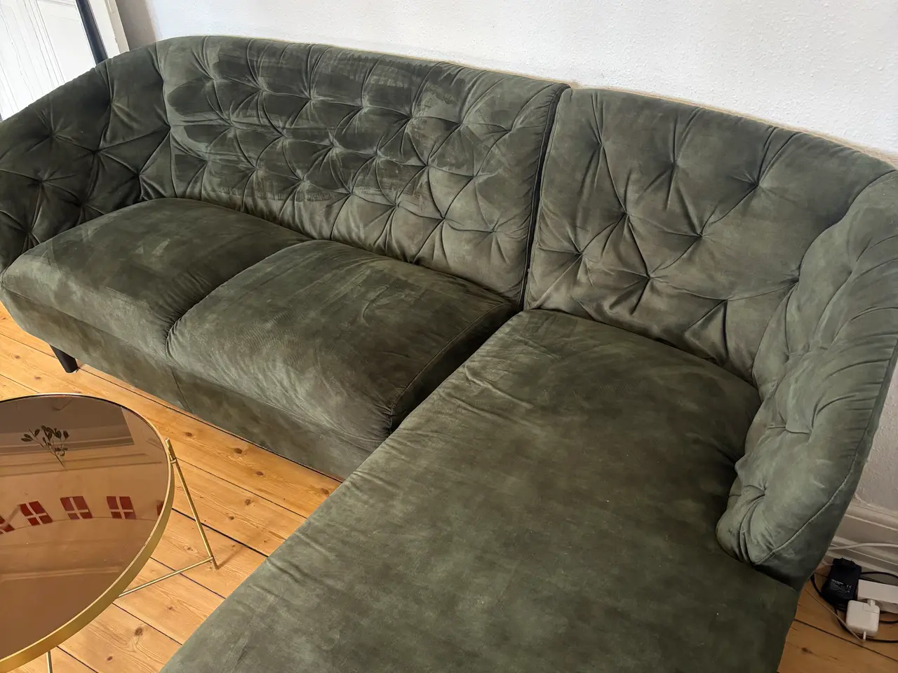 Billede 3 - Smuk grøn veloursofa