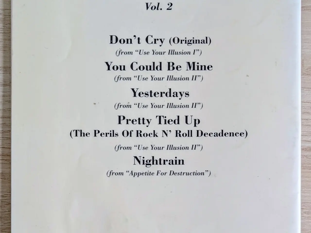 Billede 2 - Guns N' Roses - 5 Of The Best, nodehæfte!